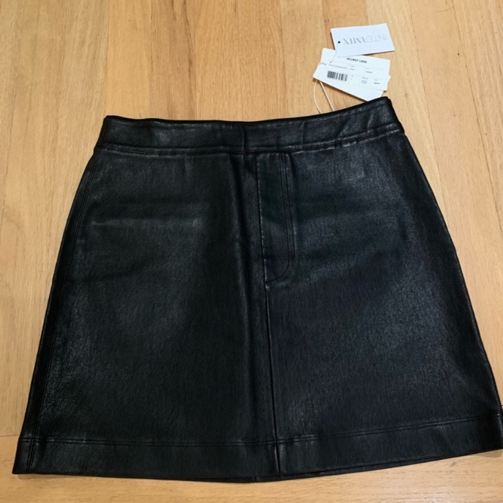 Helmut Lang Black Leather Skirt!